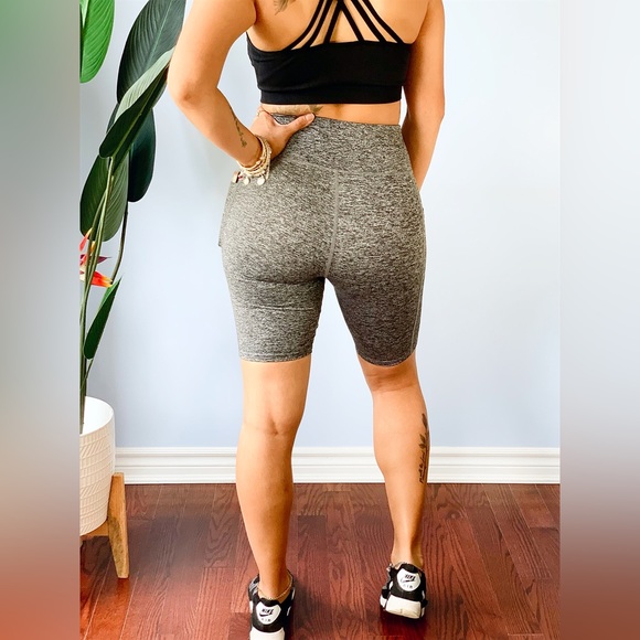 Biker Shorts with Pockets ~ Gray - Picture 3 of 10